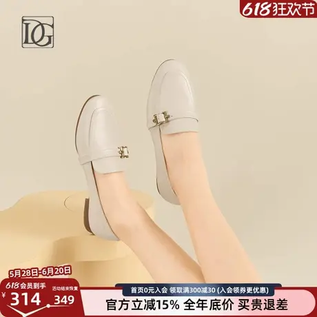 【商场同款】乐福鞋女真皮2025新款春季深口平底单鞋舒适妈妈皮鞋商品大图