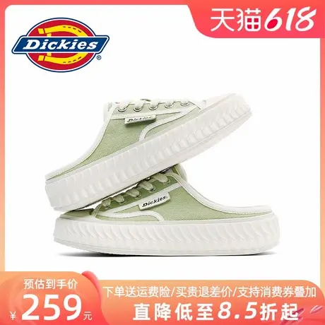 Dickies帆布鞋女2025新款夏季外穿包头半拖一脚蹬女鞋厚底鞋百搭商品大图