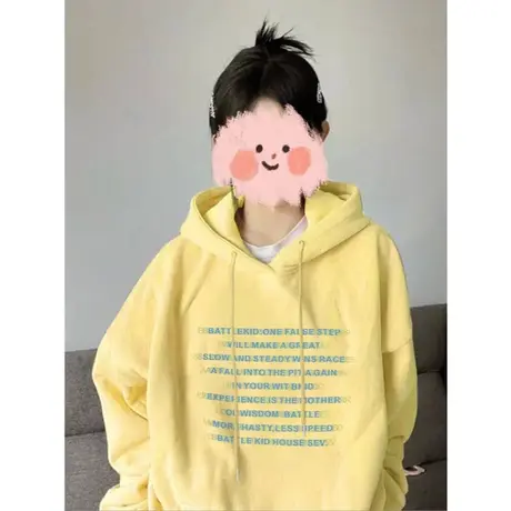 ins潮牌字母印花连帽卫衣女春秋韩版宽松显瘦洋气百搭薄款上衣服商品大图