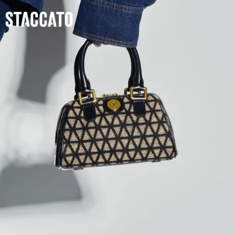 思加图2023秋季新款复古时尚枕头包手提包单肩斜挎小包女X3075CX3图片