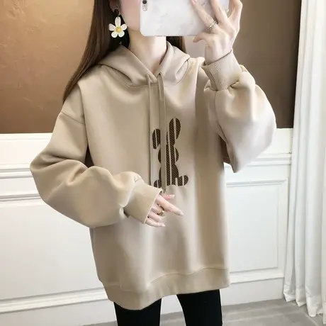 连帽兔子卫衣女春款2023年新款小个子上衣爆款时尚洋气短外套女装商品大图