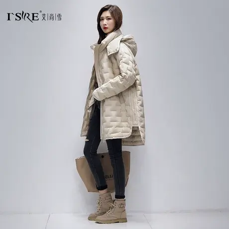 【大潘专享】艾尚雪新款羽绒服女中长款休闲时尚高级感外套112图片