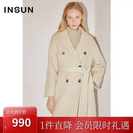 【奥莱专享】恩裳COVER冬季2022易打理羊毛大衣抗皱毛呢外套女商品大图