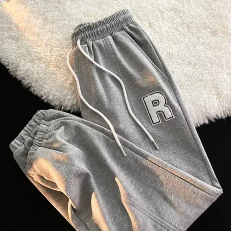 阔腿裤女夏季薄款宽松卫裤小个子高腰显瘦休闲运动束脚长裤潮ins商品大图