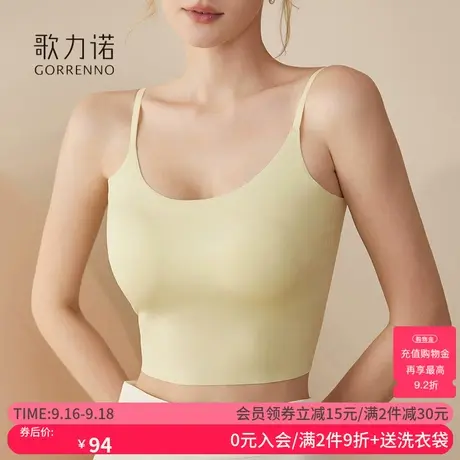 小胸聚拢无痕内衣女抹胸背心带胸垫一体内搭薄款防走光美背文胸罩商品大图