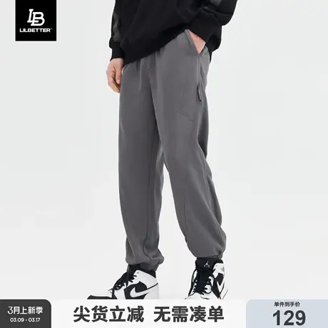 LiLbetter束脚卫裤男士美式复古宽松裤子潮牌宽松运动裤高街长裤图片