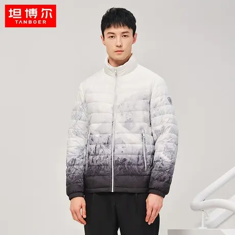 【商场同款】坦博尔90鹅绒高端轻薄羽绒服男立领秋冬外套TA330287图片