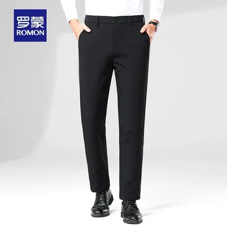 罗蒙加厚羽绒裤男外穿冬季保暖男士百搭休闲裤防寒棉裤白鸭绒西裤图片