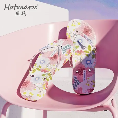 hotmarzz/黑玛人字拖女夏外穿夹趾凉拖洗澡防滑情侣沙滩夹脚拖鞋商品大图