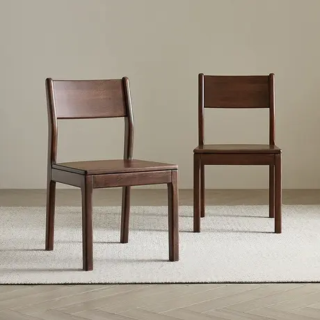 全友家居2024新款新中式实木框架椅子客厅带靠背餐桌椅子DW8092商品大图