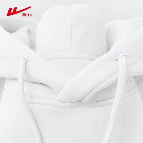 ZH回力连帽卫衣女2025春秋新款加绒冬季白色宽松女士上衣服外套商品大图