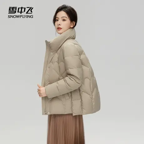【直播闪降】雪中飞25冬季短款立领休闲女式妈妈外套羽绒服基础商品大图
