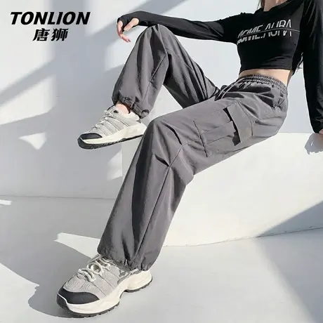 唐狮官方薄款工装裤女款2026新款夏季薄款户外运动登上伞兵裤子VB图片