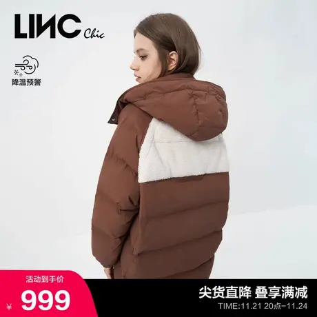 LINCCHIC金羽杰羽绒服女复古学院中长款羽绒服女冬季Y22803163商品大图