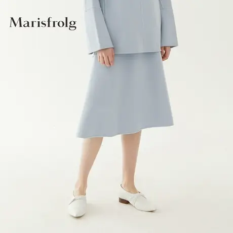 【言选好物】玛丝菲尔女装冬季新款专柜同款羊毛A字半身裙商品大图