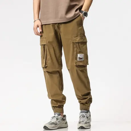 夏季潮流宽松工装长裤男夏薄款工装裤百搭男士裤子夏季薄款男裤商品大图