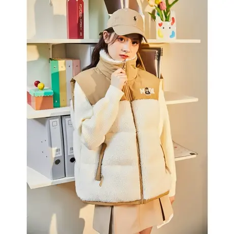 唐狮棉衣背心女装短款冬季新外穿时尚流行百搭外套秋冬马甲棉服图片