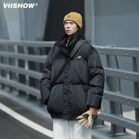 VIISHOW棉衣外套男冬季美式复古潮牌青少年棉服加厚宽松立领棉袄商品大图