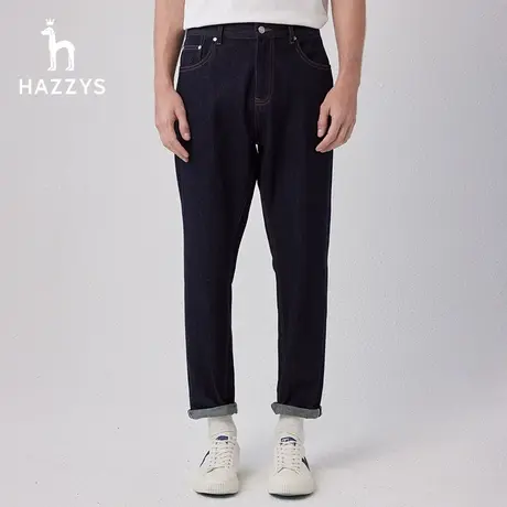 【商场同款】Hazzys哈吉斯2024春季牛仔裤休闲裤男士微弹潮流长裤图片