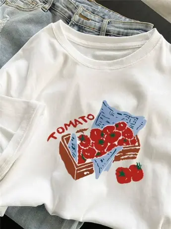 2024年夏季韩版大码宽松纯棉春秋内搭打底衫短袖t恤女情侣装体恤商品大图