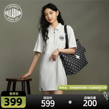 PALLADIUM帕拉丁Polo裙套头时尚优雅鸢尾花印花短袖连衣裙198219图片