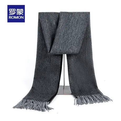 【官方正品】罗蒙男女同款围巾冬季时尚潮流百搭围脖羊毛保暖围巾商品大图