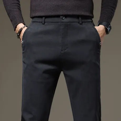 秋冬款男士黑色直筒休闲裤子秋季2023新款男士西装裤秋天男款西裤商品大图