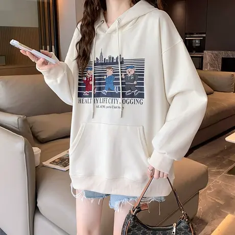连帽卫衣女秋冬韩版宽松ins2023年新款慵懒风百搭学生加厚外套潮商品大图