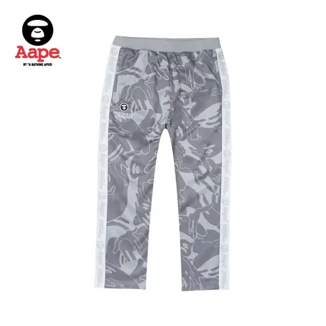 Aape旗舰店男装秋冬侧边串标迷彩猿颜徽章字母刺绣长裤A647XXL商品大图