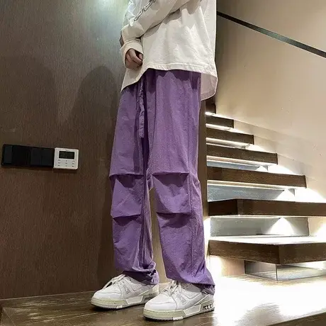 日系潮牌户外露营冲锋裤男薄款速干工装裤防泼水秋季直筒休闲长裤商品大图