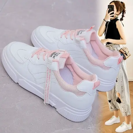 透气小白鞋女2023年新款网面百搭老爹运动网鞋春秋季鞋子薄款板鞋商品大图