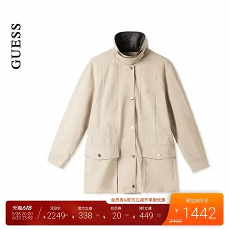 【秀智明星同款】GUESS25年新款春季女士时尚立领外套-YP1W1850图片