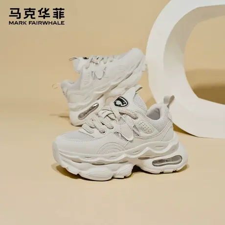 马克华菲女鞋2025新款时尚情侣潮流休闲小白鞋女款增高运动老爹鞋图片