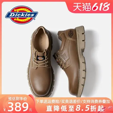 Dickies工装鞋男2025新款男鞋夏季厚底皮鞋英伦风男士低帮马丁靴商品大图