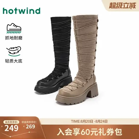 热风2025年冬季新款女士时尚休闲靴商品大图