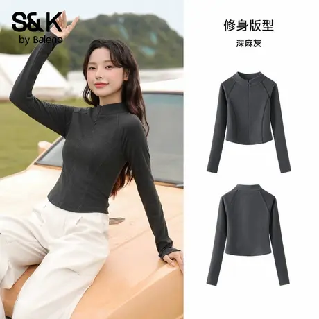 班尼路S&K系列加绒打底衫女款秋季2025新款重磅基础款修身上衣服Q商品大图