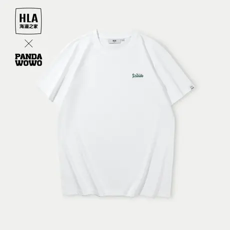 HLA/海澜之家panda wowo熊猫短袖T恤24春夏新款凉感圆领透气短t男商品大图