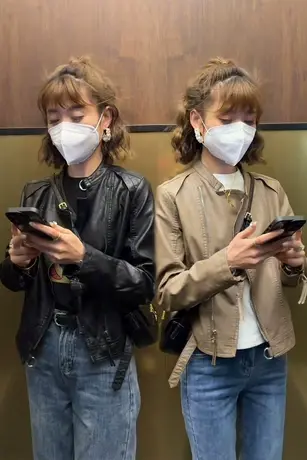 柔软PU皮衣女短款2025年春秋新款皮夹克矮个子韩版修身小皮衣外套商品大图