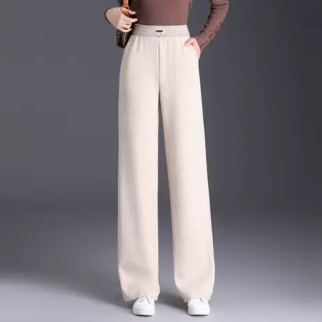 时尚垂感阔腿裤女2023秋冬新款高腰显瘦直筒裤百搭气质休闲长裤商品大图