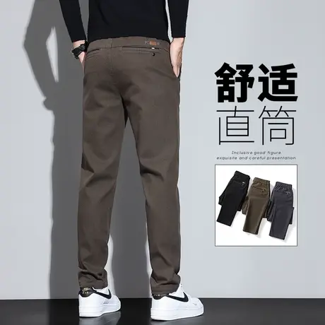 春季2024年新款男士宽松直筒商务正装西裤春秋款男装休闲裤子春装商品大图