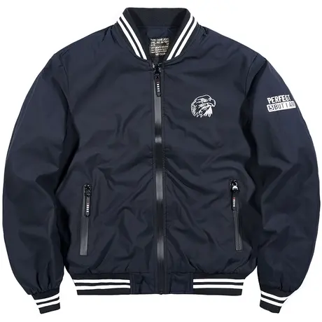 VIP秋季新款飞行员夹克男青年韩版帅气棒球服大码宽松工装外套潮商品大图