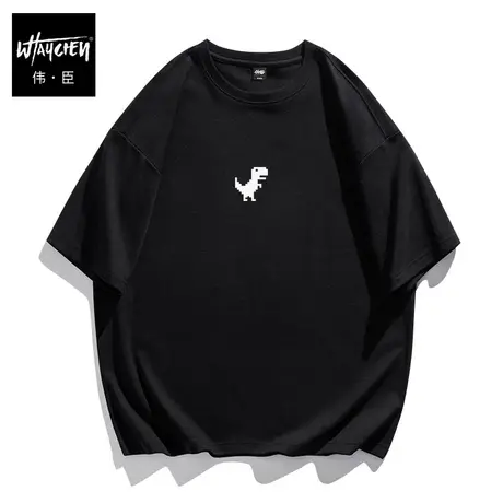 伟臣潮流大码卡通印花短袖T恤男胖子加肥加大肥佬半袖圆领体恤夏商品大图