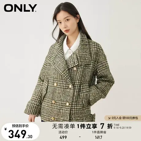 ONLY奥莱夏季气质宽松百搭显瘦通勤格子风衣外套女商品大图