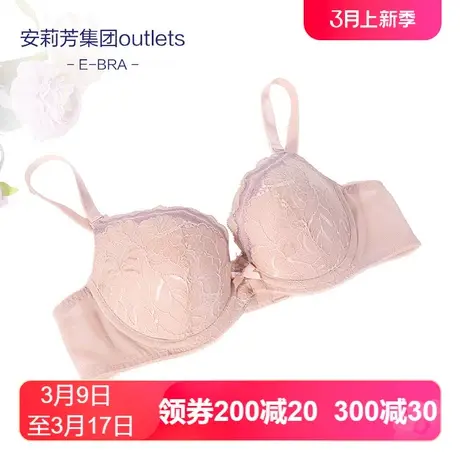【立体围】安莉芳Outlets旗下E-BRA小胸厚杯聚拢文胸性感蕾丝内衣图片