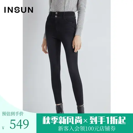 恩裳冬季经典时尚棉质紧身小脚直筒休闲裤女显瘦百搭商品大图