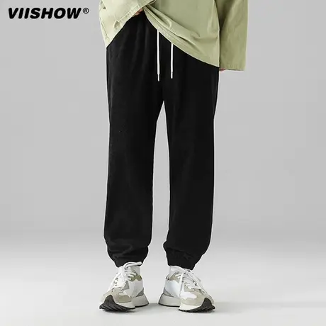 VIISHOW裤子男款春秋季潮牌九分运动男士宽松卫裤男生休闲长裤商品大图