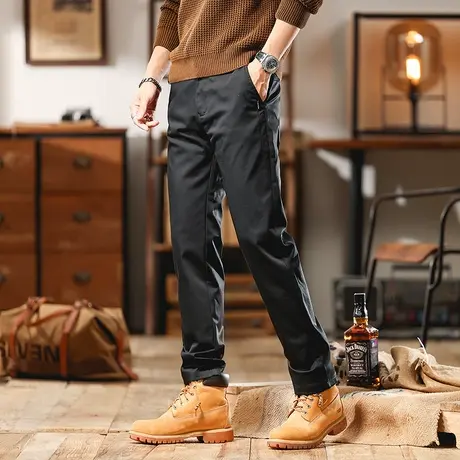 宽松工装裤绳多口袋裤子男款痞帅潮男裤子重磅水洗时尚休闲裤子商品大图