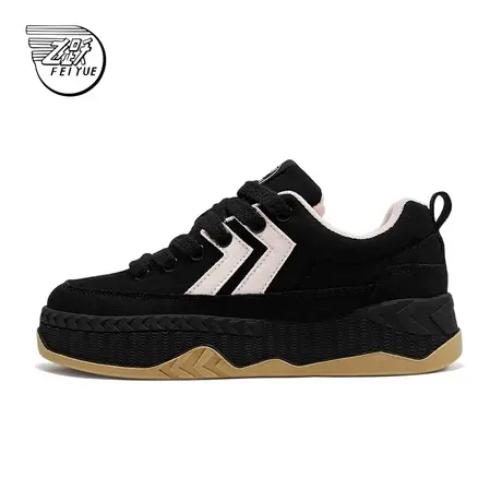 feiyue/飞跃板鞋女202秋季款时尚潮流休闲鞋厚底增高运动鞋087商品大图