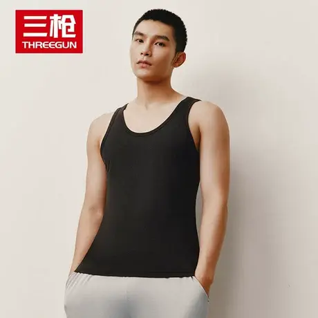 三枪男士背心2023夏新品抗菌丝滑密棉40支莫代尔轻薄内搭打底汗衫商品大图