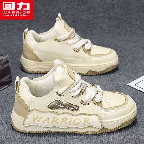 回力男鞋秋冬季韩版百搭小白休闲运动板鞋防水厚底增高小众面包鞋图片